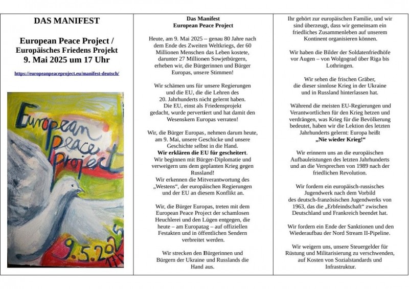European Peace Project - Das Manifest (Seite 1)